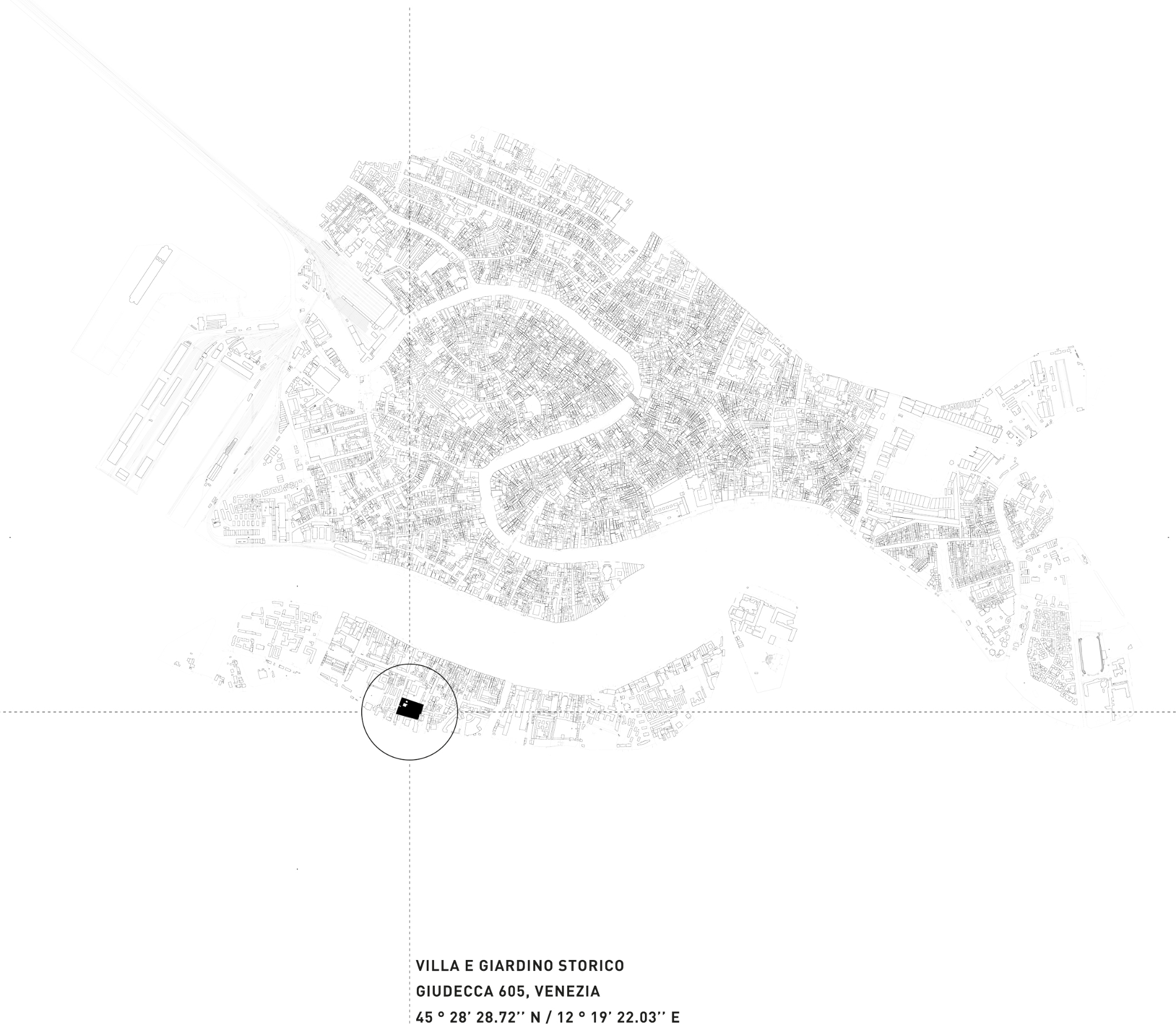 Mappa storica di Venezia disegnata da Ludovico Ughi nel 1729
